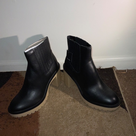 Dolce Vita H2O Waterproof Black Leather Booties – Size 8, New with Tags - Picture 5 of 10